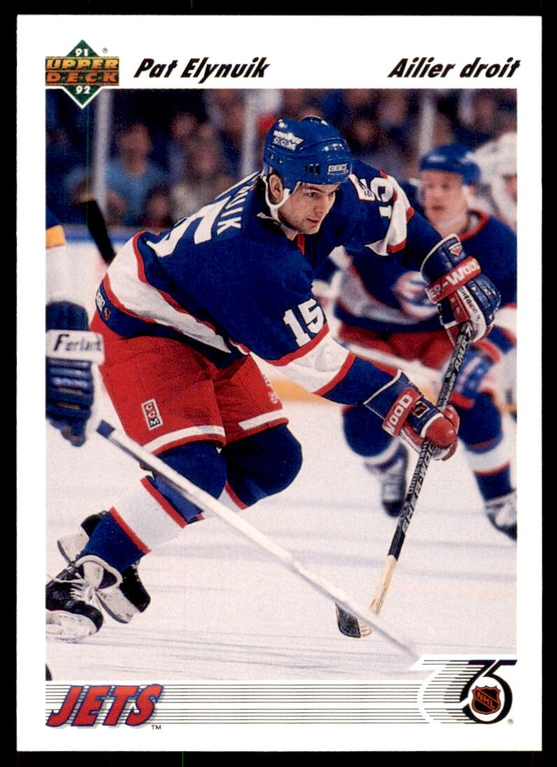1991-92 Upper Deck French Pat Elynuik . Winnipeg Jets #109