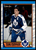 1989-90 O-PEE-CHEE TOM FERGUS . TORONTO MAPLE LEAFS #103