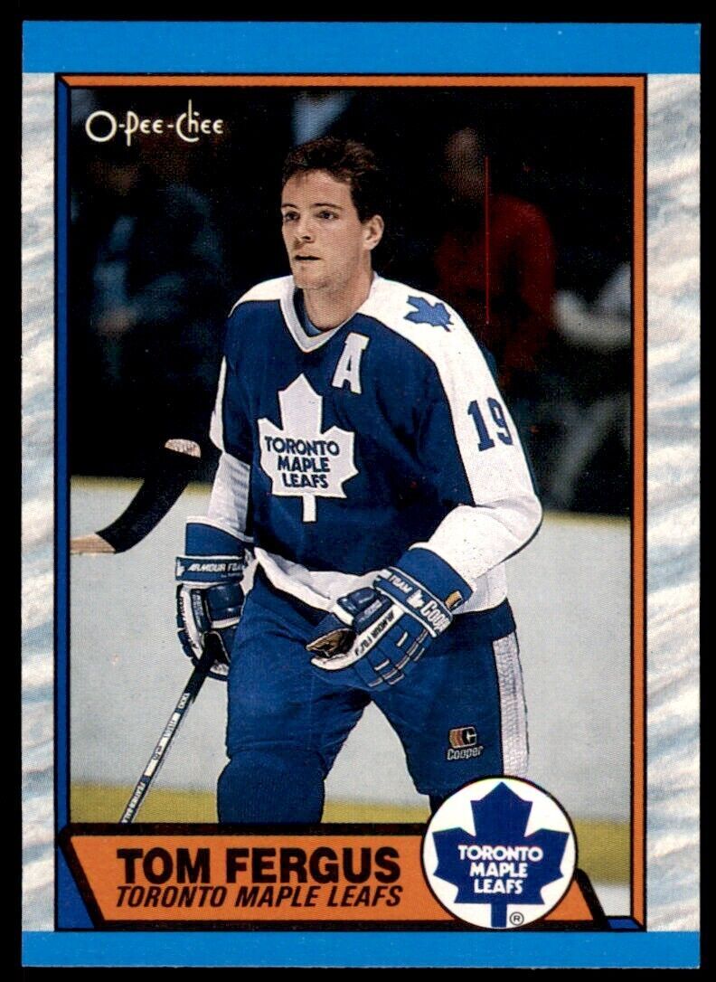 1989-90 O-PEE-CHEE TOM FERGUS . TORONTO MAPLE LEAFS #103