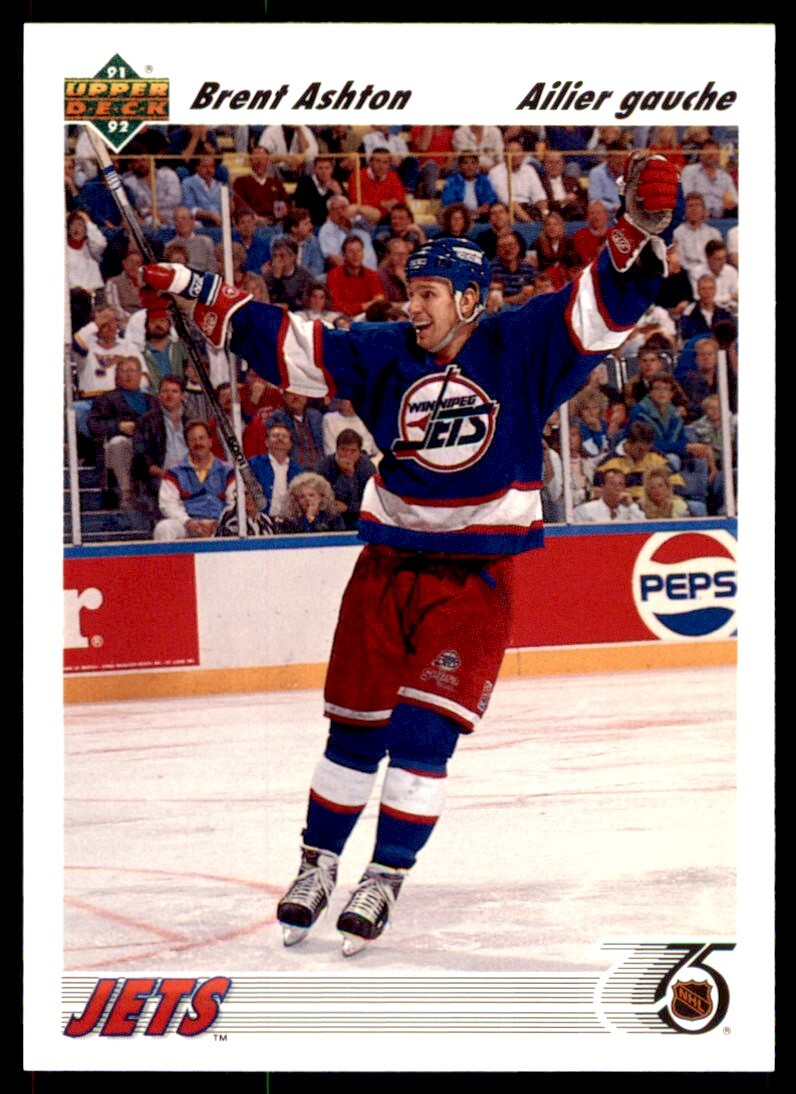 1991-92 Upper Deck French Brent Ashton . Winnipeg Jets #303