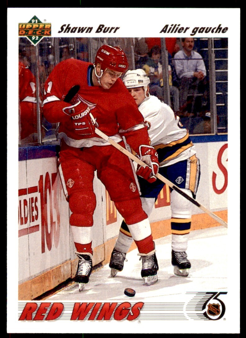 1991-92 Upper Deck French Shawn Burr . Detroit Red Wings #315