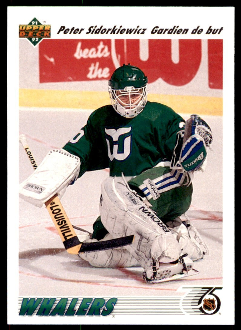 1991-92 Upper Deck French Peter Sidorkiewicz . Hartford Whalers #325