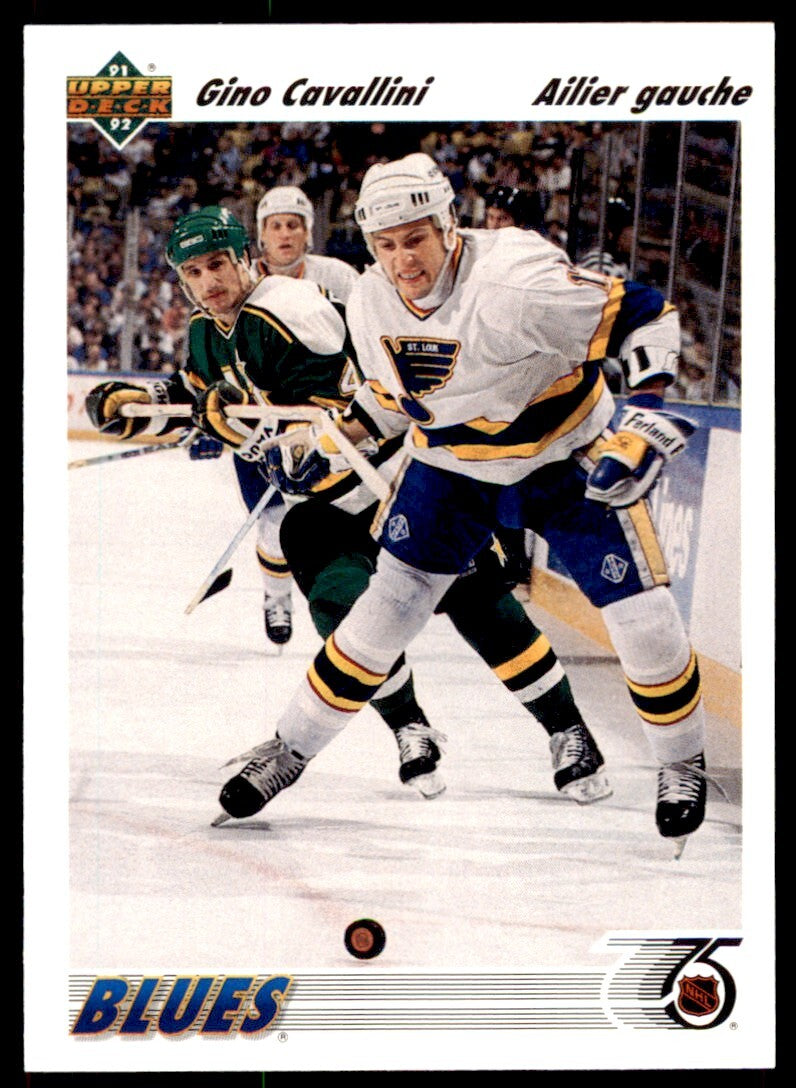 1991-92 Upper Deck French Gino Cavallini . St. Louis Blues #187