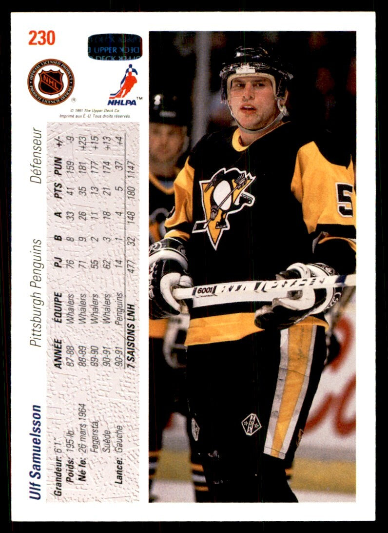 1991-92 Upper Deck French Ulf Samuelsson . Pittsburgh Penguins #230