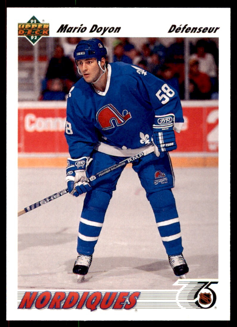 1991-92 Upper Deck French Mario Doyon Rookie . Quebec Nordiques #411