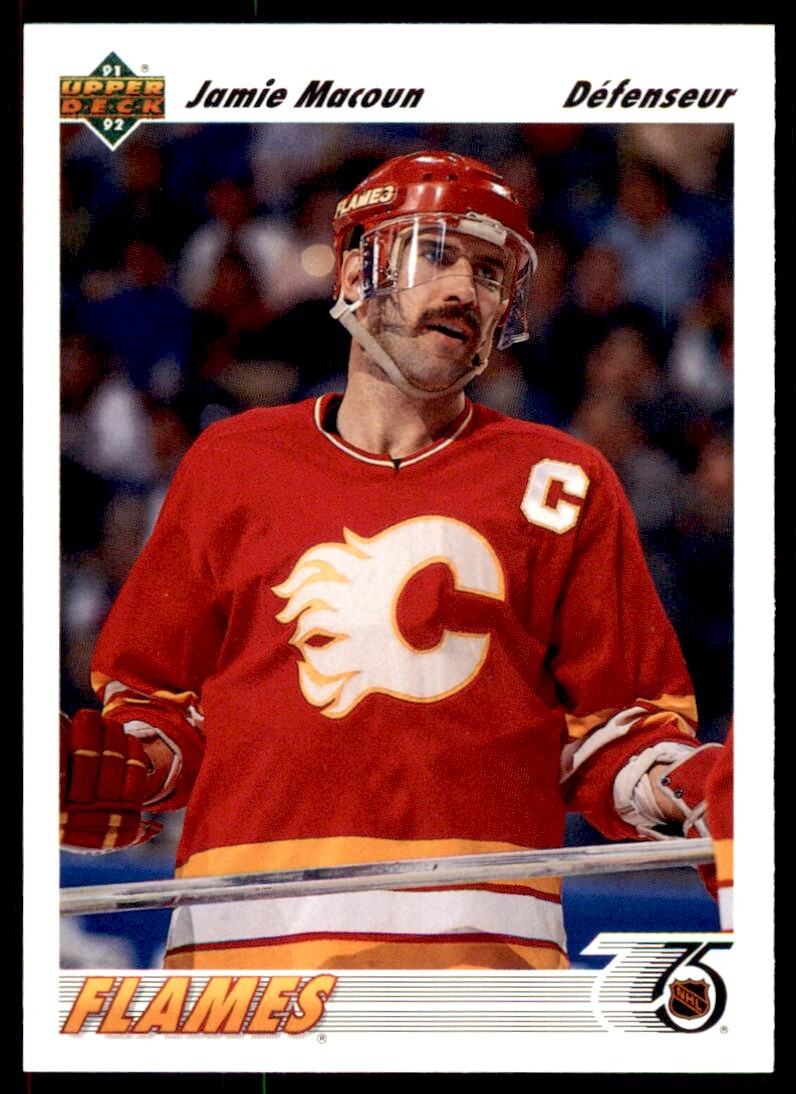 1991-92 Upper Deck French Jamie Macoun . Calgary Flames #412