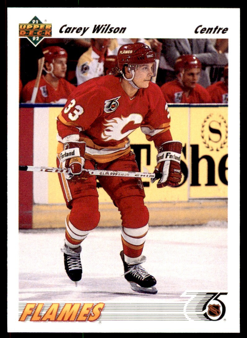 1991-92 Upper Deck French Carey Wilson . Calgary Flames #538