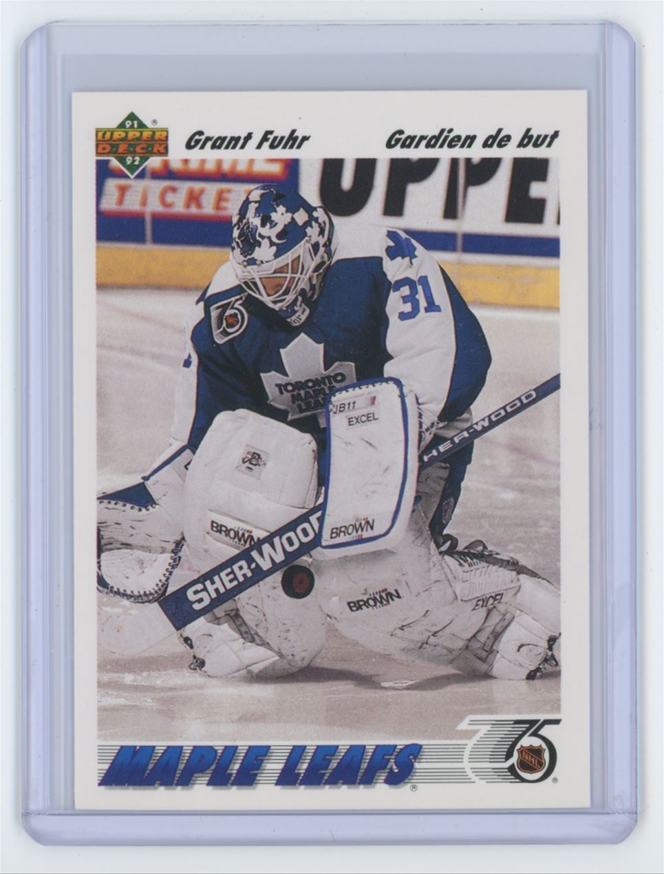 1991-92 Upper Deck French Grant Fuhr . Toronto Maple Leafs #553