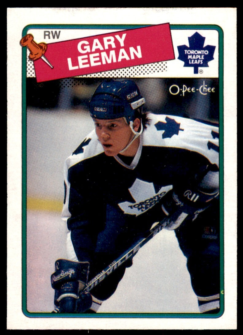 1988-89 O-Pee-Chee Gary Leeman . Toronto Maple Leafs #11