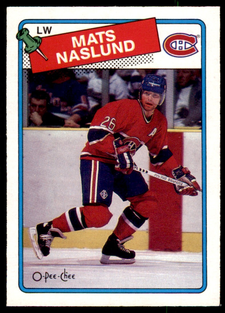 1988-89 O-Pee-Chee Mats Naslund . Montreal Canadiens #156