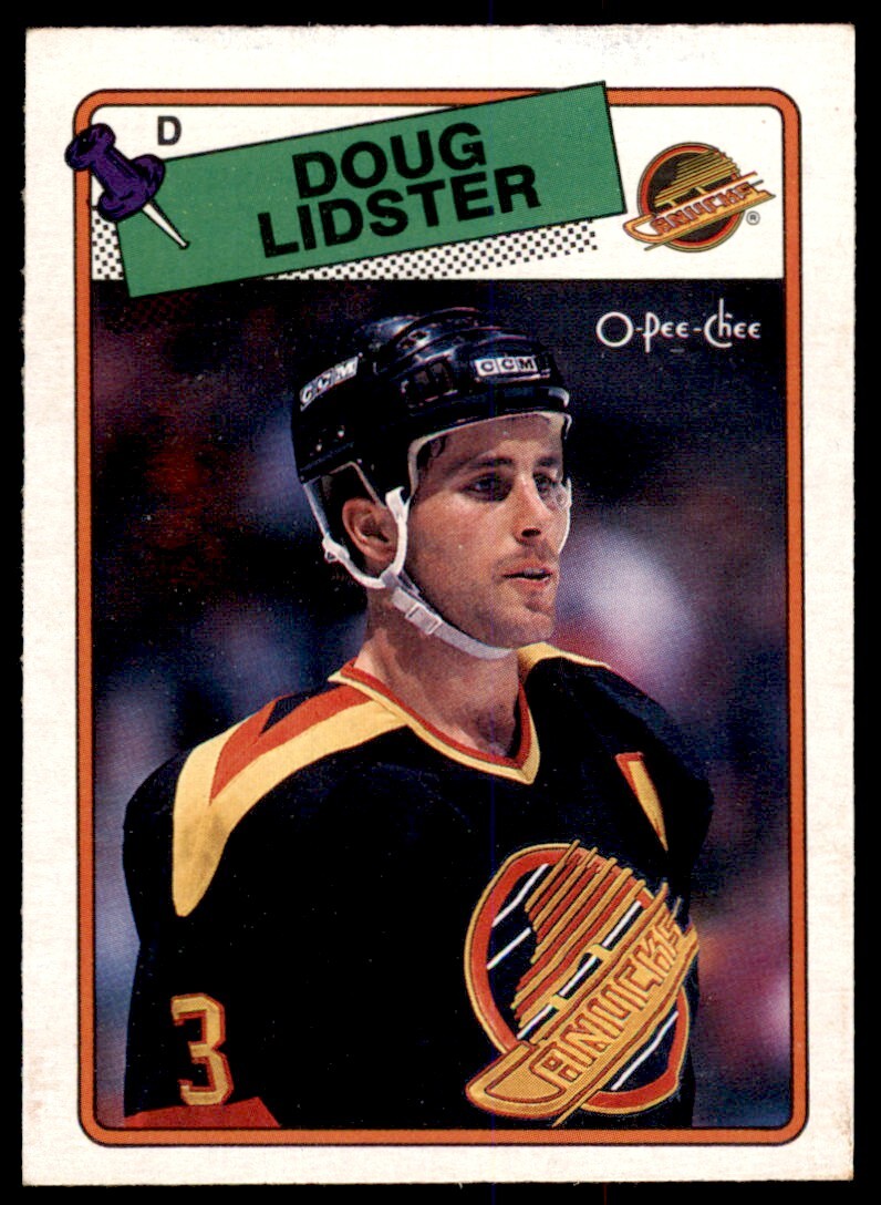 1988-89 O-Pee-Chee Doug Lidster . Vancouver Canucks #228