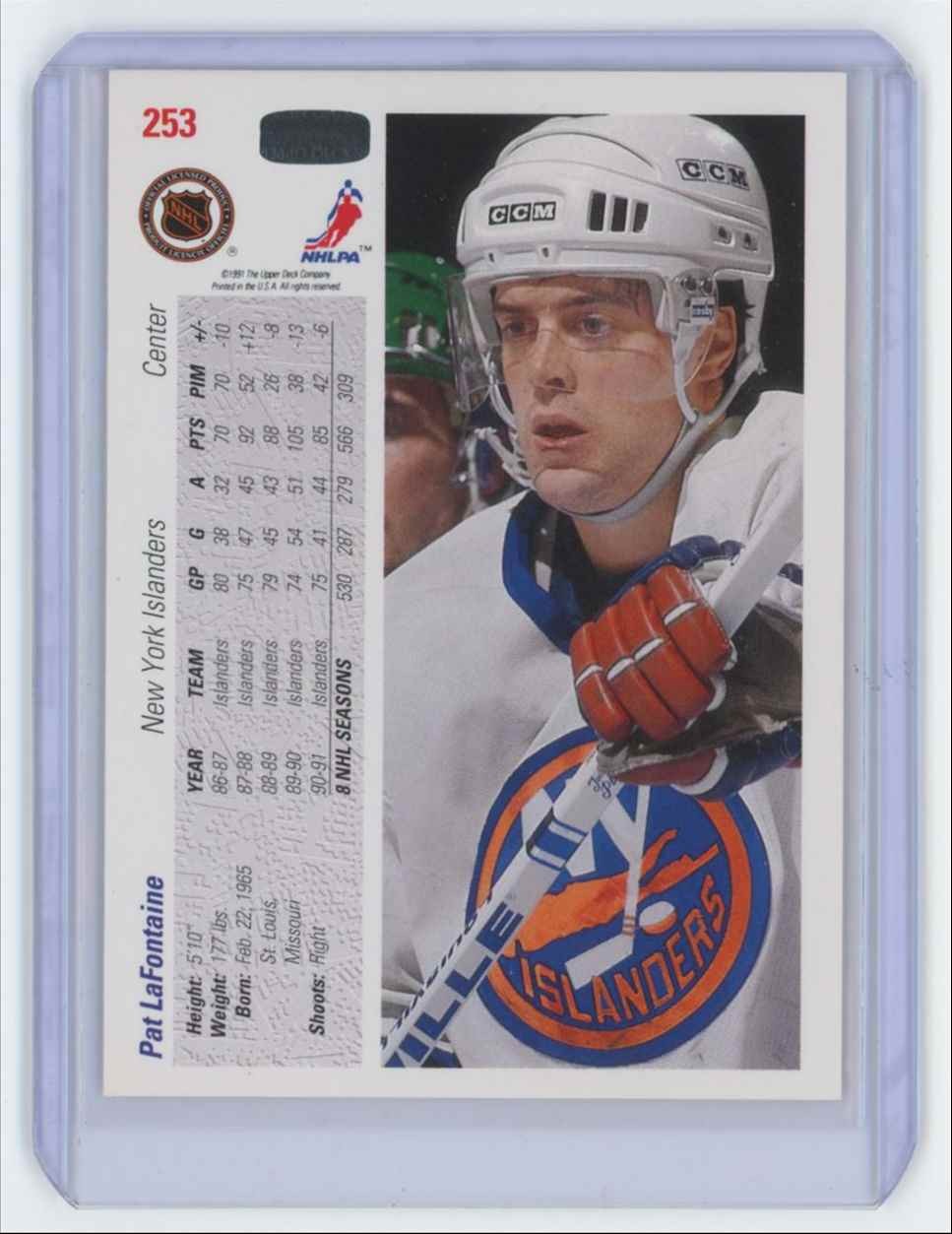 1991-92 Upper Deck Pat LaFontaine . New York Islanders #253