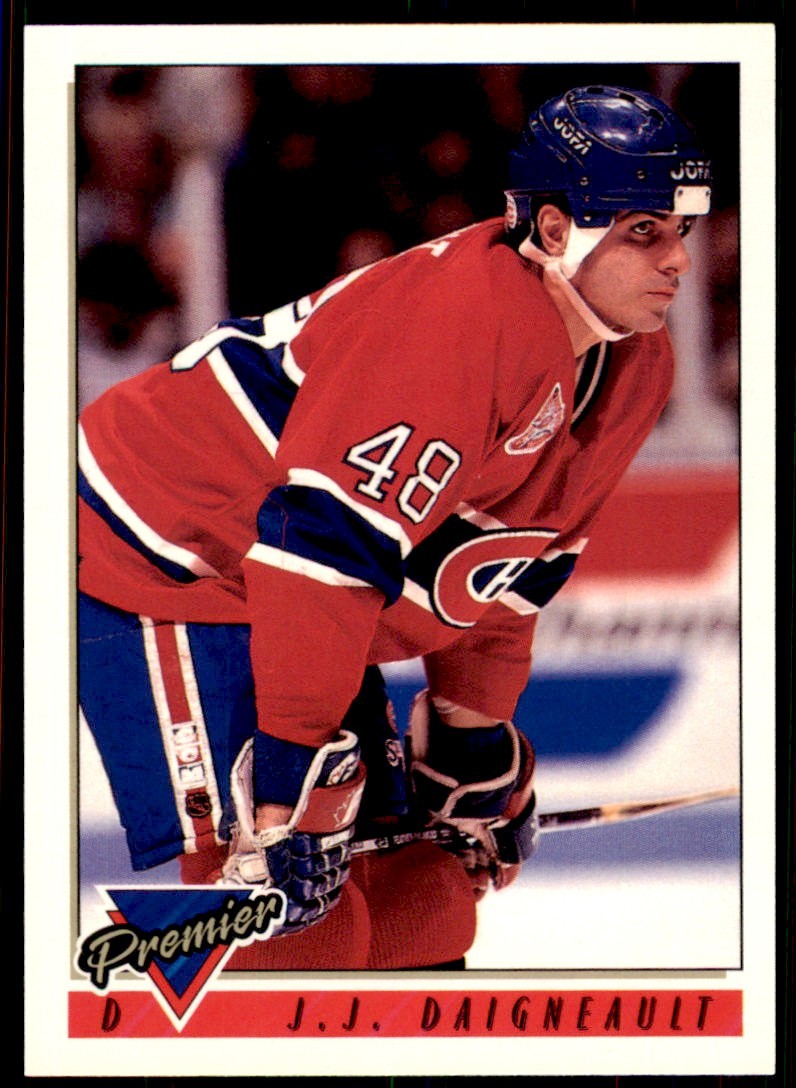 1993-94 Topps Premier J.J. Daigneault . Montreal Canadiens #372