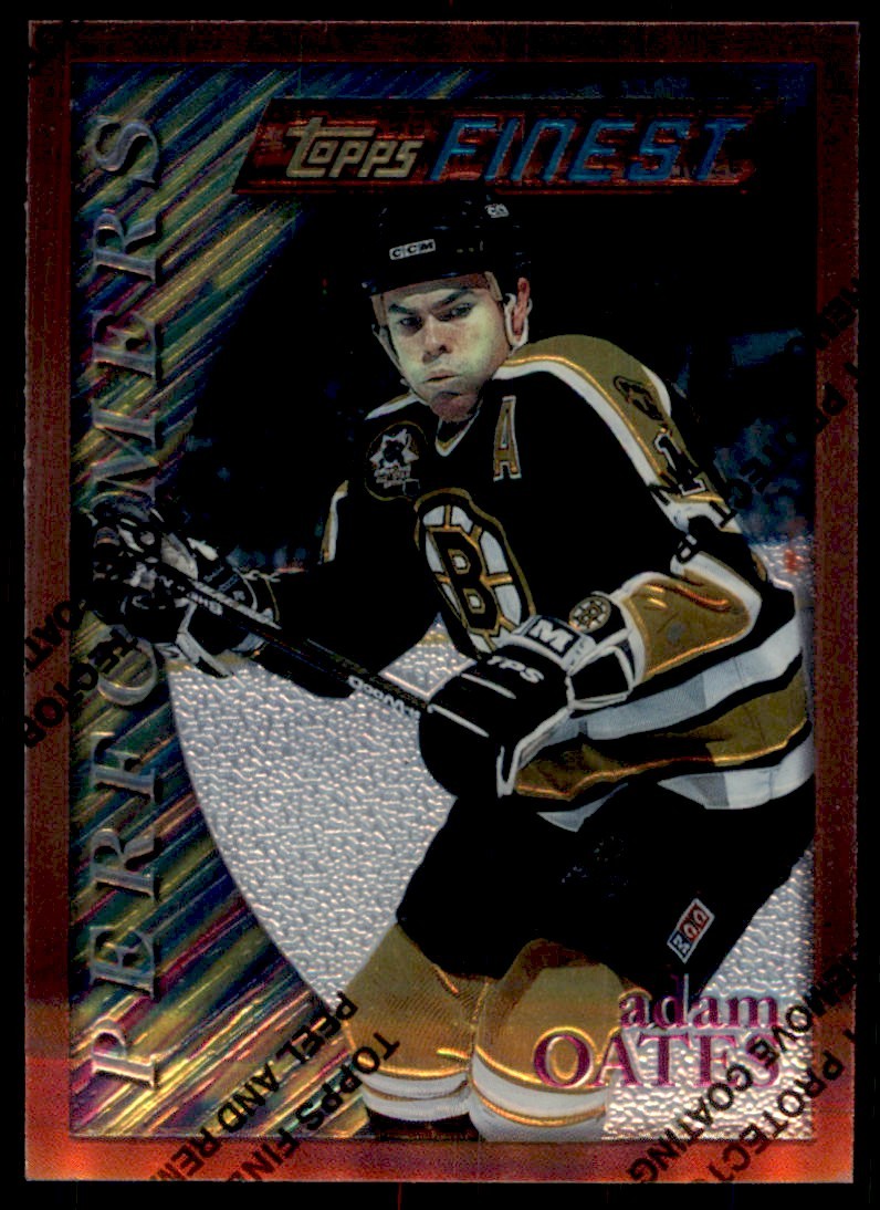 1996-97 FINEST WITH COATING ADAM OATES BOSTON BRUINS #43