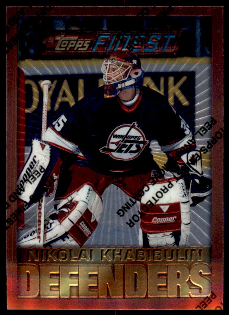 1996-97 FINEST WITH COATING NIKOLAI KHABIBULIN WINNIPEG JETS #63