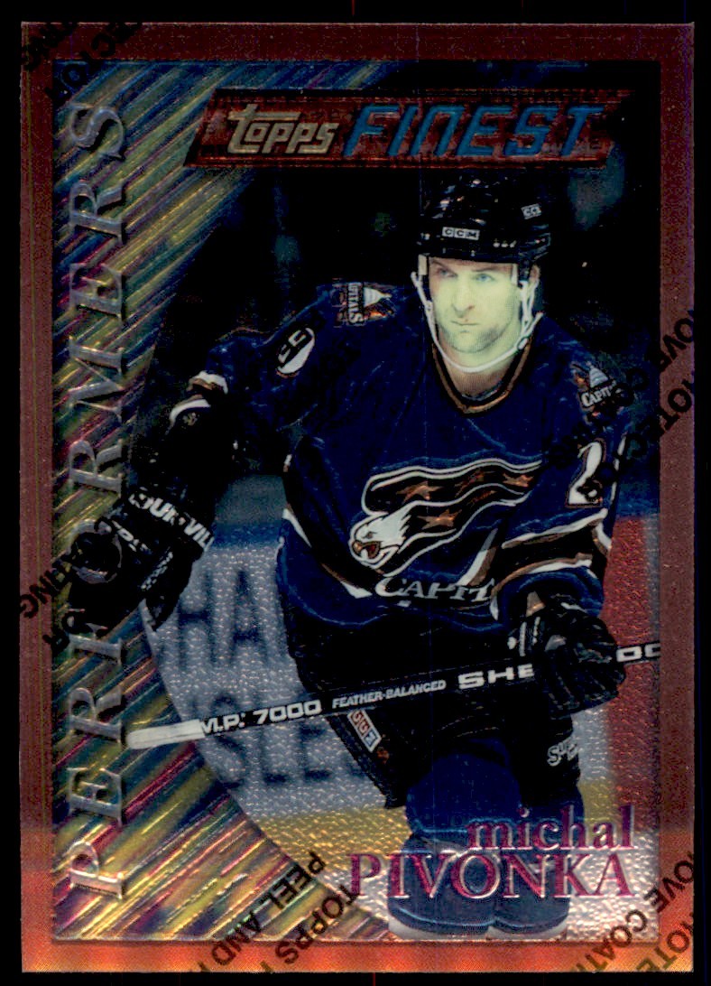 1996-97 FINEST WITH COATING. MICHAL PIVONKA WASHINGTON CAPITALS #147