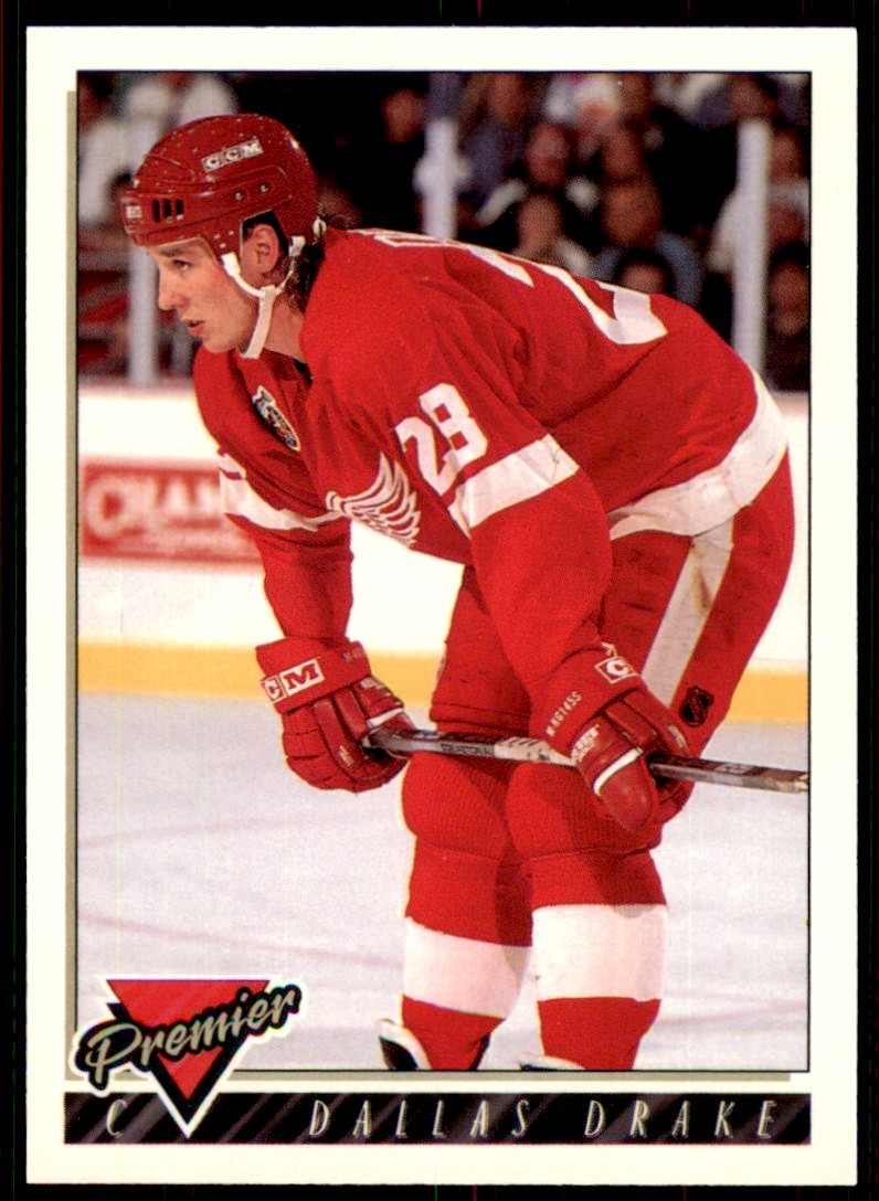 1993-94 Topps Premier Dallas Drake Rookie . Detroit Red Wings #365