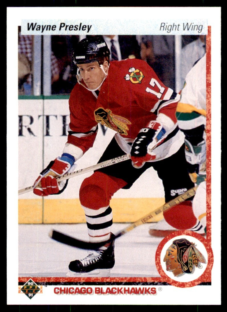 1990-91 Upper Deck. Wayne Presley . Chicago Blackhawks #339