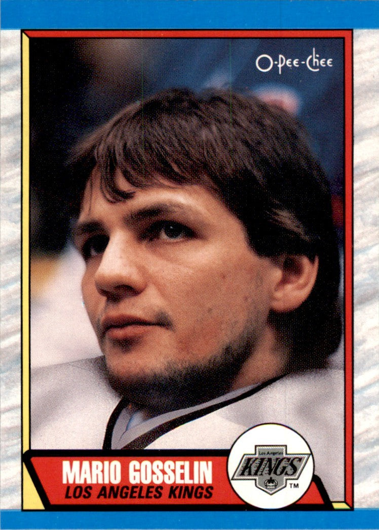 1989-90 O-PEE-CHEE MARIO GOSSELIN LOS ANGELES KINGS #258