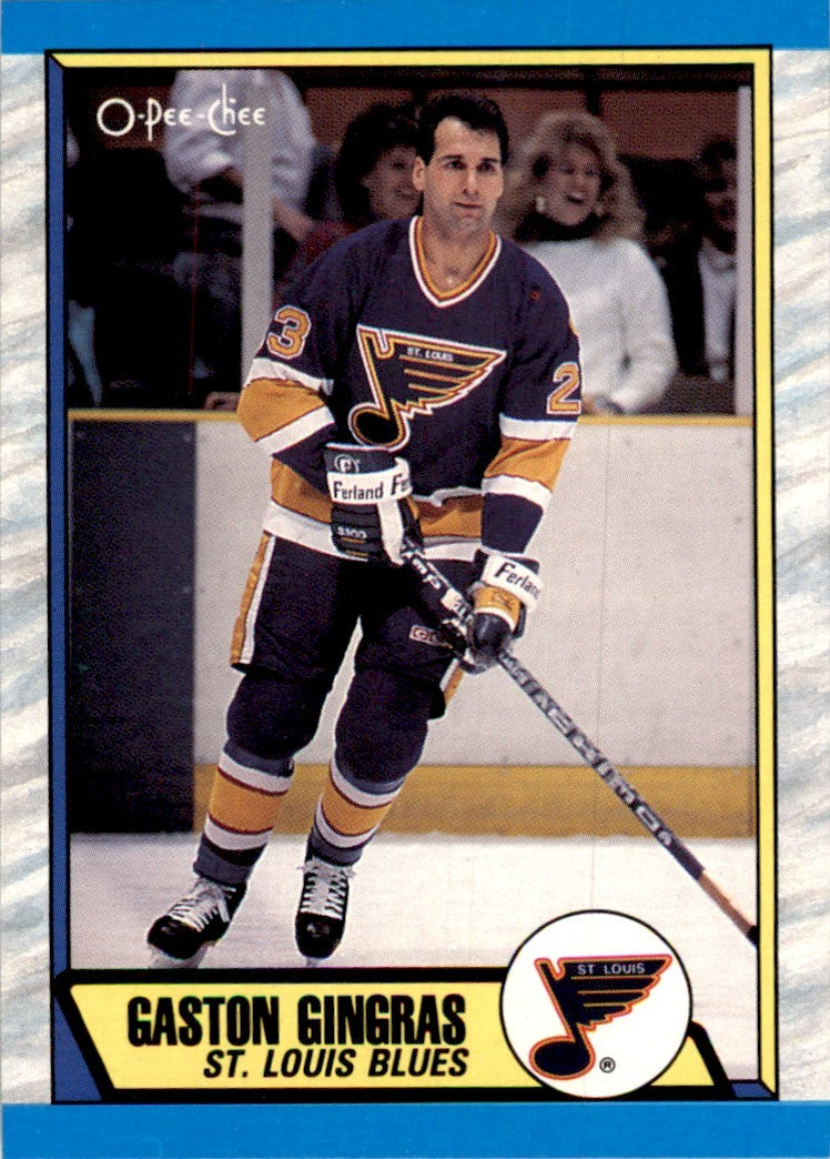 1989-90 O-PEE-CHEE GASTON GINGRAS ST. LOUIS BLUES #270