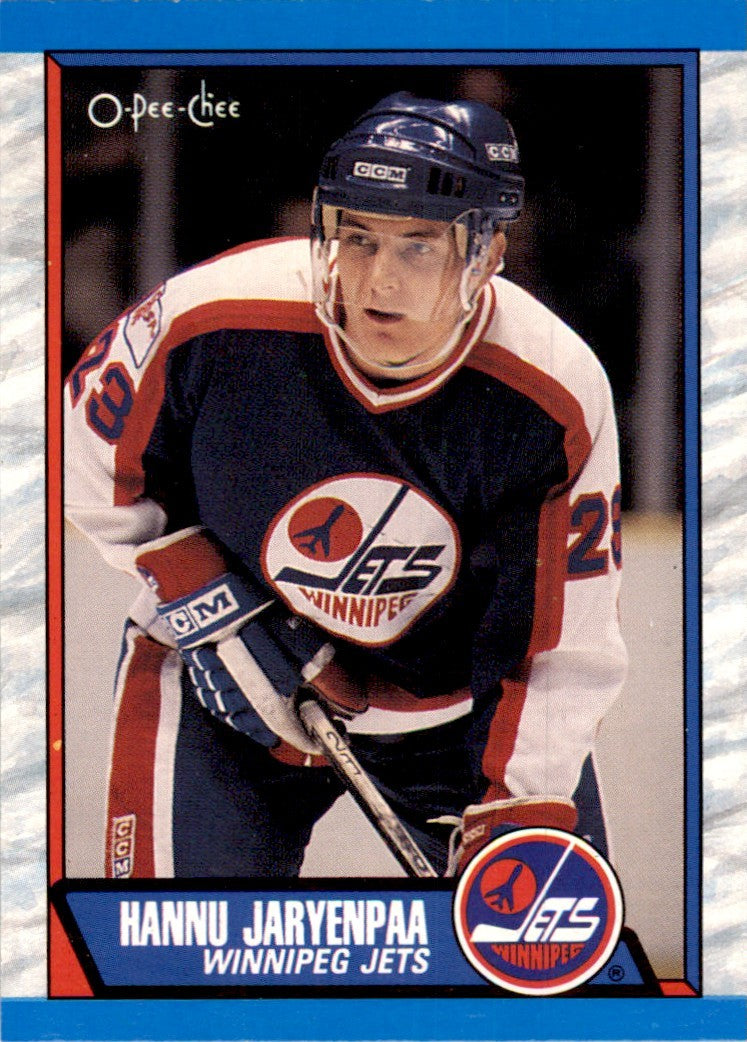 1989-90 O-PEE-CHEE HANNU JARVENPAA WINNIPEG JETS #292
