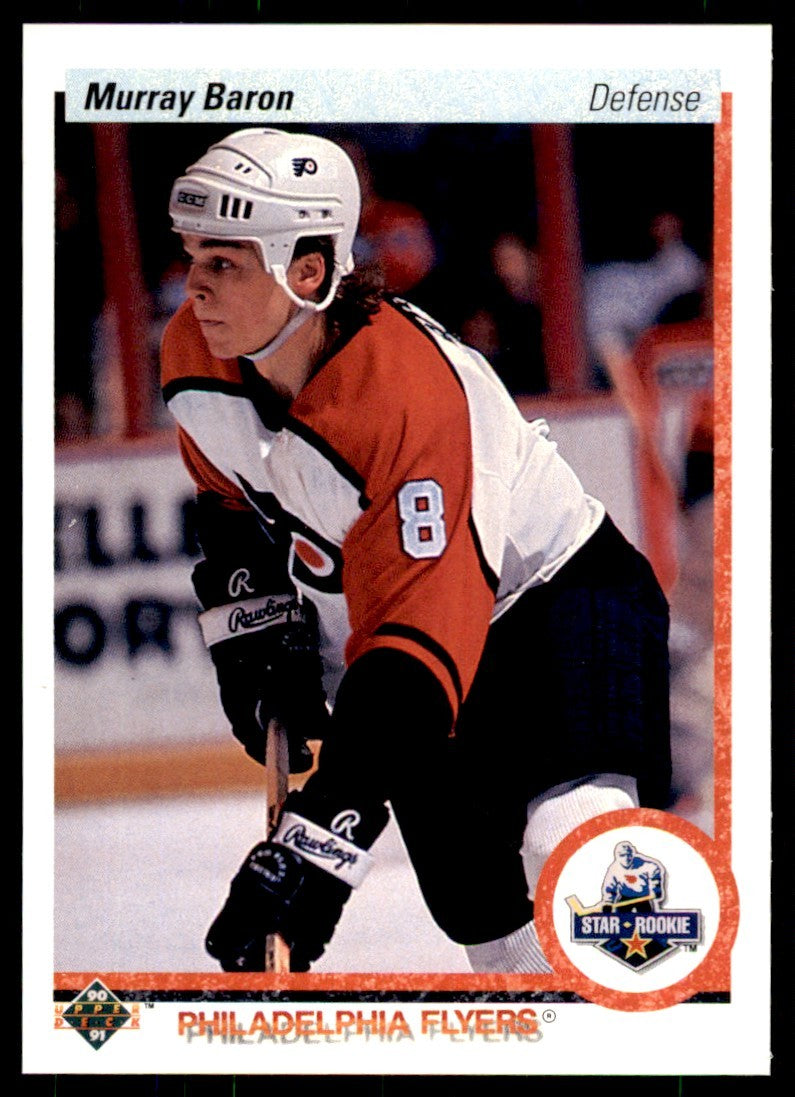 1990-91 Upper Deck. Murray Baron Rookie . Philadelphia Flyers #275