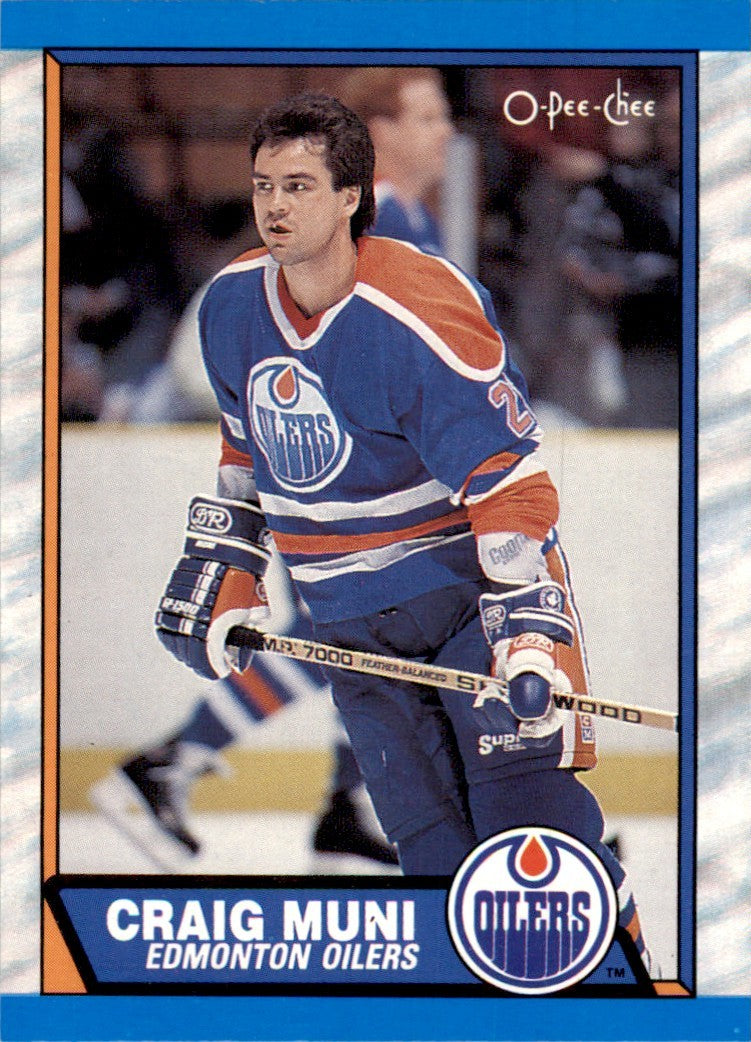 1989-90 O-PEE-CHEE CRAIG MUNI EDMONTON OILERS #231