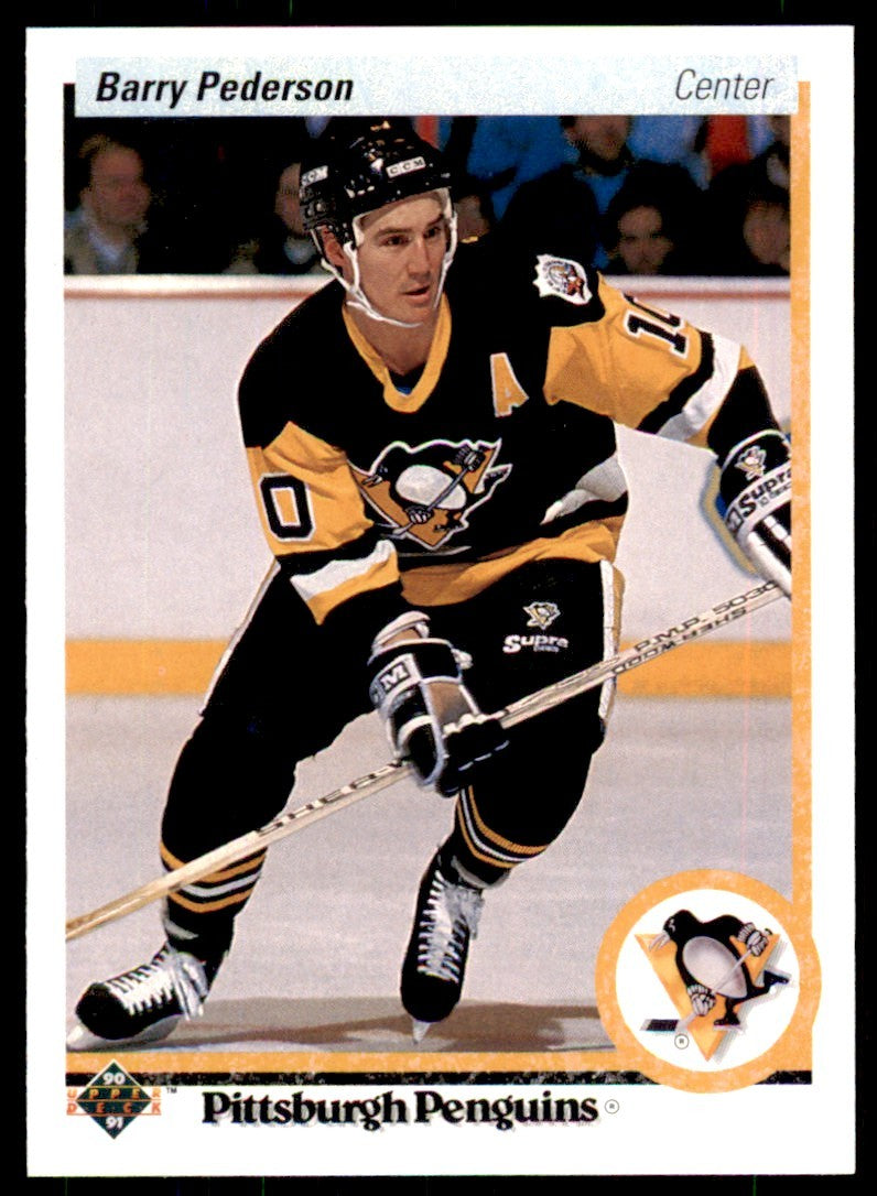 1990-91 Upper Deck. Barry Pederson . Pittsburgh Penguins #329