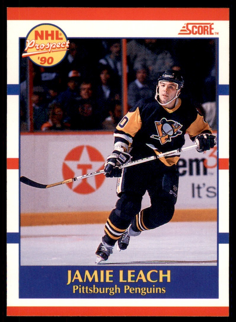 1990-91 Score Canadian Jamie Leach Rookie Pittsburgh Penguins #420