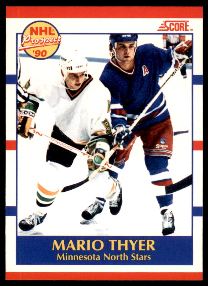 1990-91 Score Canadian Mario Thyer Rookie Minnesota North Stars #382