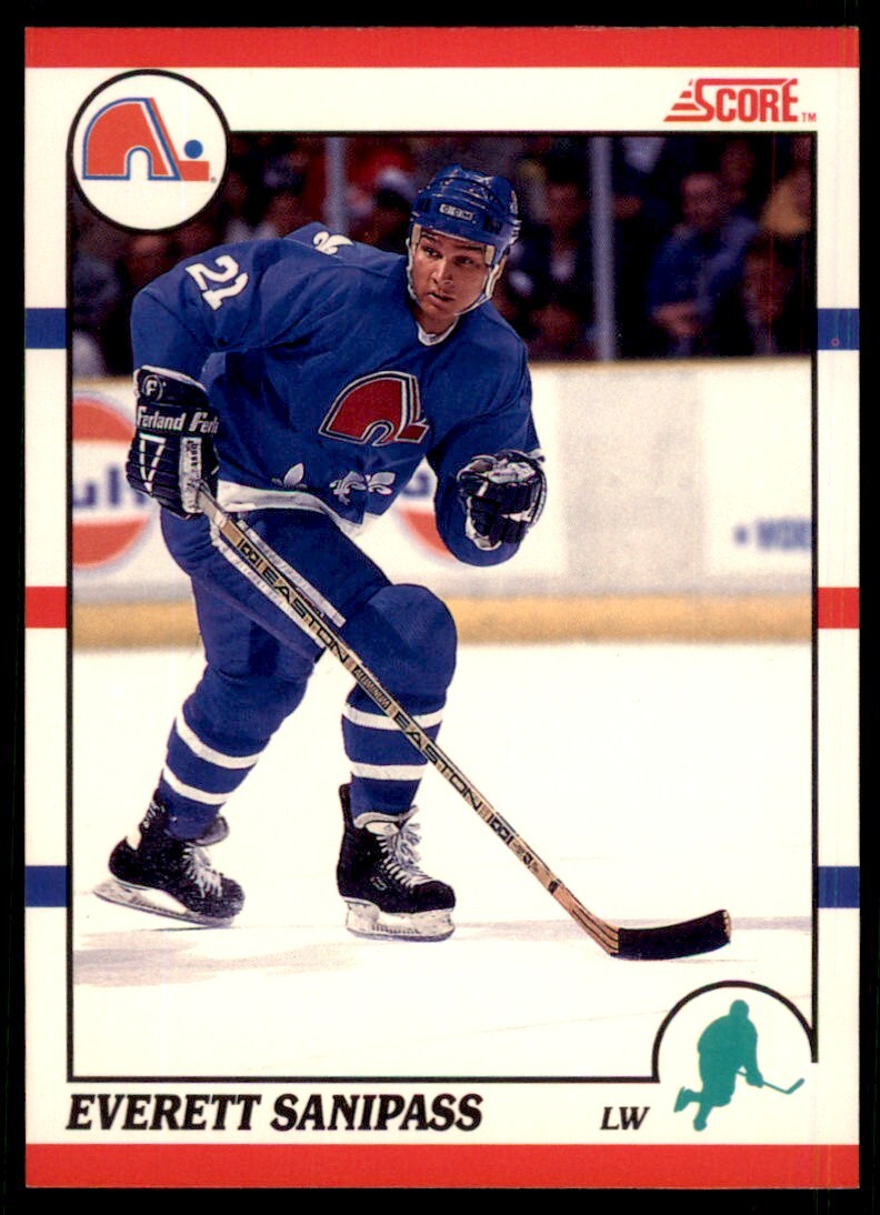 1990-91 Score Canadian Everett Sanipass Rookie . Quebec Nordiques #28