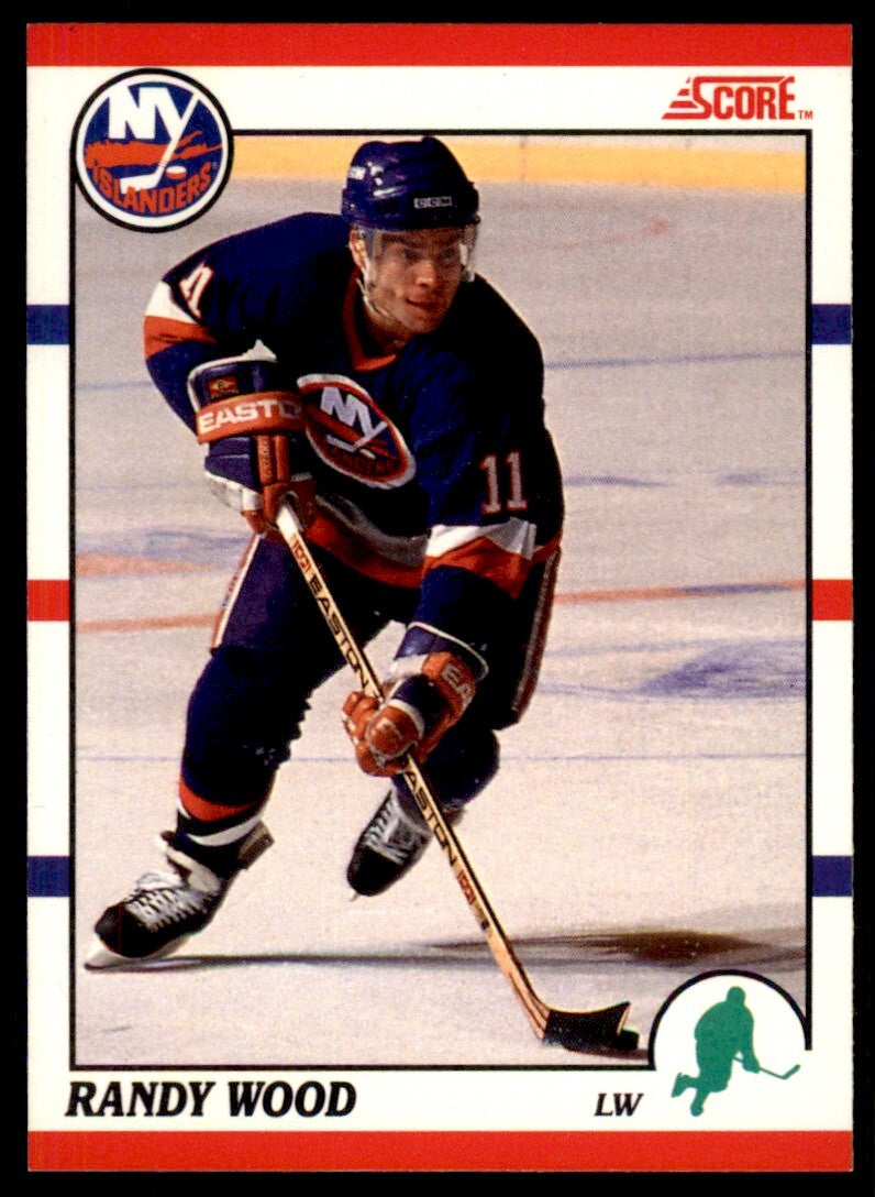 1990-91 Score Canadian Randy Wood . New York Islanders #119