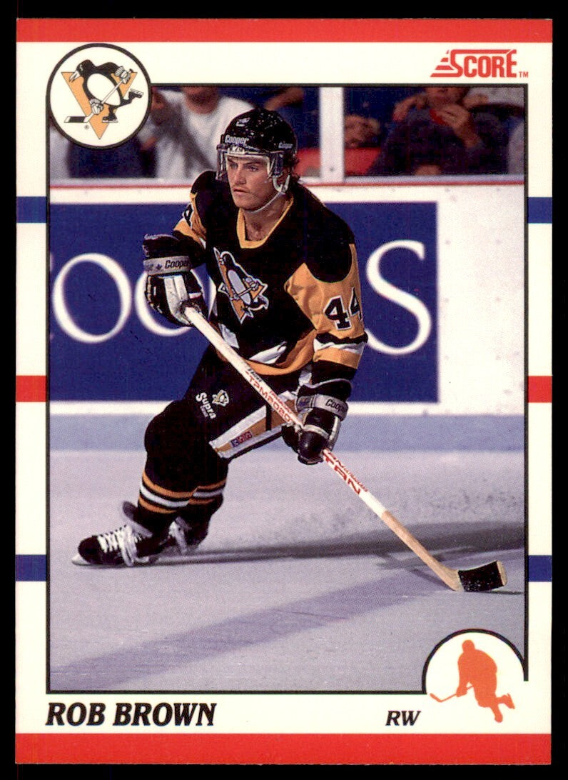1990-91 Score Canadian Rob Brown . Pittsburgh Penguins #105