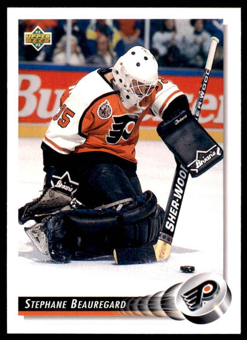 1992-93 Upper Deck Stephane Beauregard . Philadelphia Flyers #536