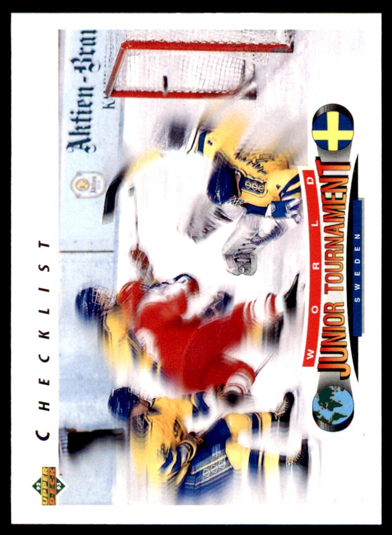 1992-93 Upper Deck World Junior Championships Checklist . Sweden #221