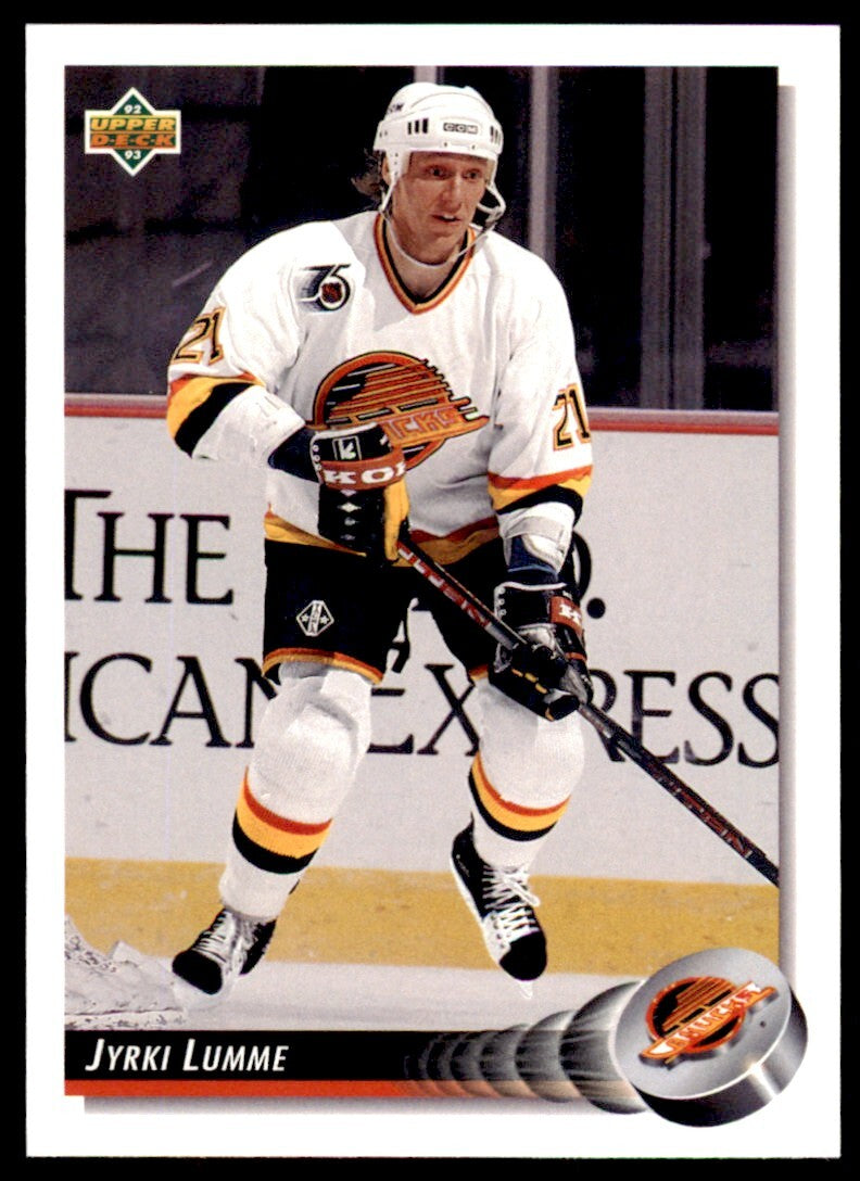 1992-93 Upper Deck Jyrki Lumme . Vancouver Canucks #137