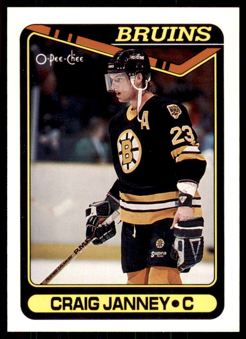 1990-91 O-Pee-Chee Craig Janney . Boston Bruins #212