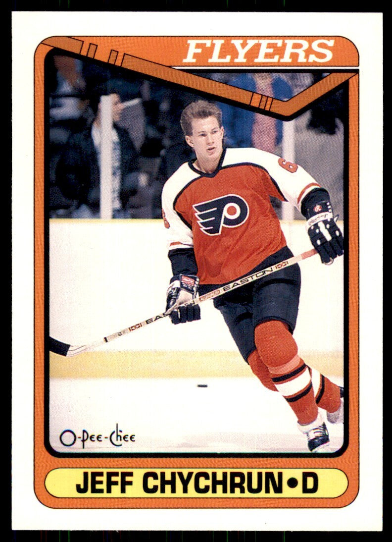 1990-91 O-Pee-Chee Jeff Chychrun . Philadelphia Flyers #465