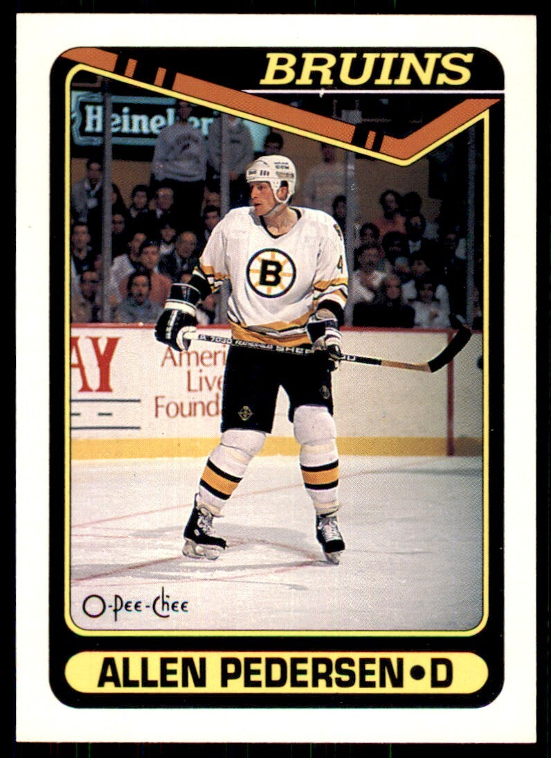 1990-91 O-Pee-Chee Allen Pedersen . Boston Bruins #505