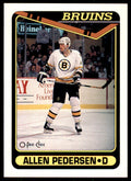 1990-91 O-Pee-Chee Allen Pedersen . Boston Bruins #505