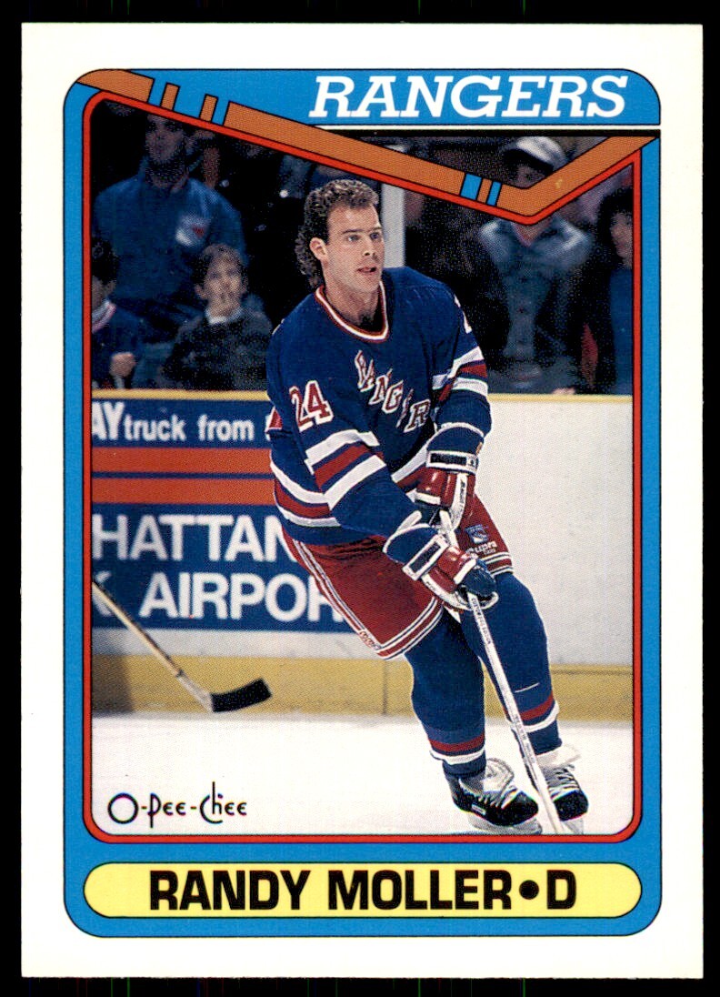 1990-91 O-Pee-Chee Randy Moller . New York Rangers #515