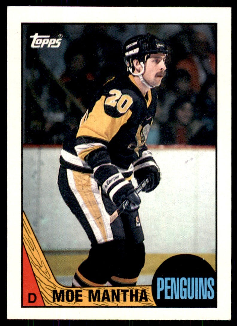 1987-88 Topps Moe Mantha . Pittsburgh Penguins #51