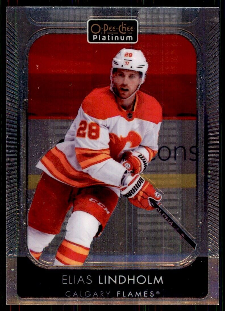 2021-22 O-Pee-Chee Platinum Elias Lindholm Hockey Cards #170