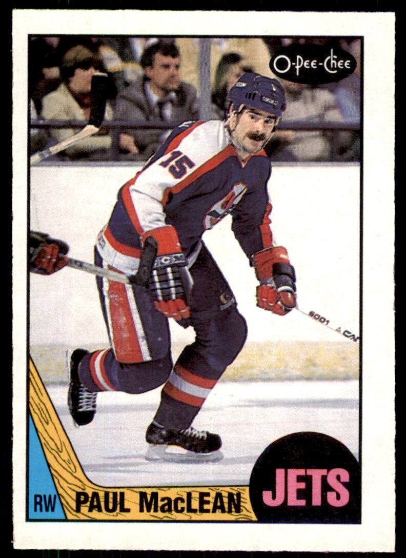 1987-88 O-Pee-Chee Paul MacLean . Winnipeg Jets #91