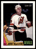 1987-88 O-Pee-Chee. John MacLean . New Jersey Devils #191