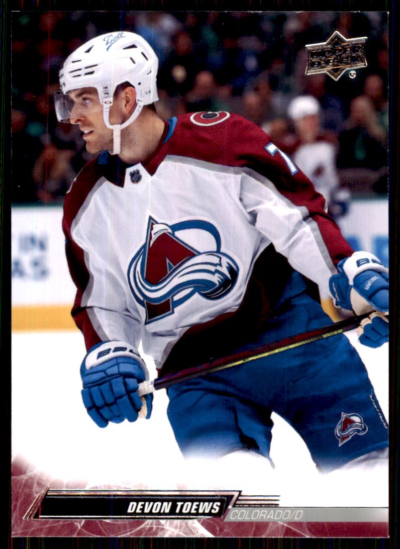 2022-23 Upper Deck Devon Toews A Hockey Cards #299