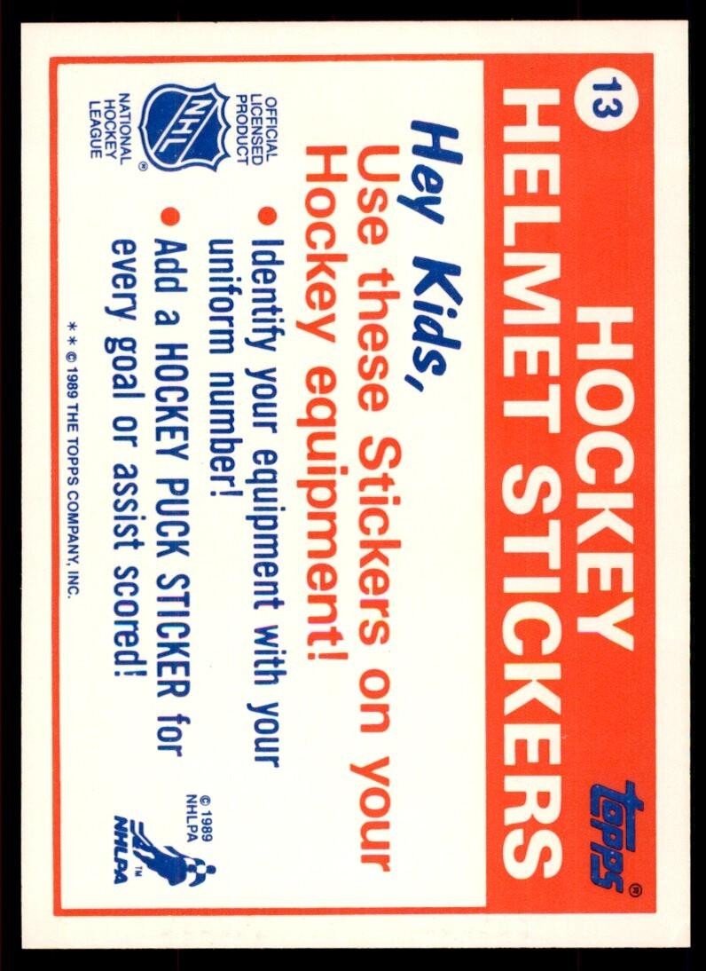 1989-90 Topps Toronto Maple Leafs Hockey Cards #13