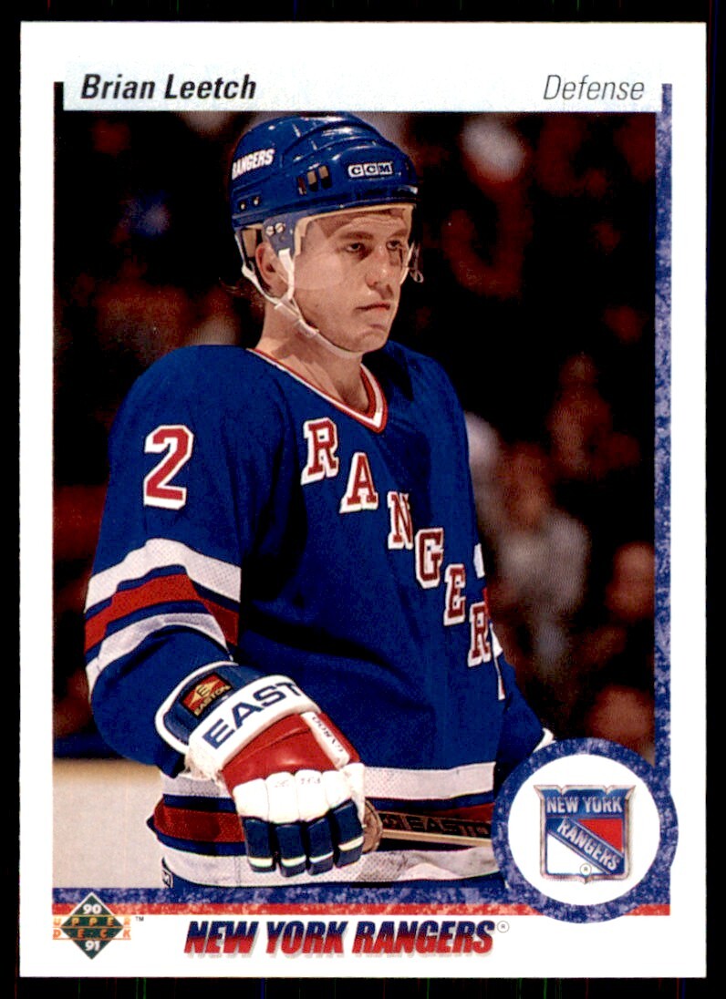 1990-91 Upper Deck Brian Leetch Hockey Cards #253