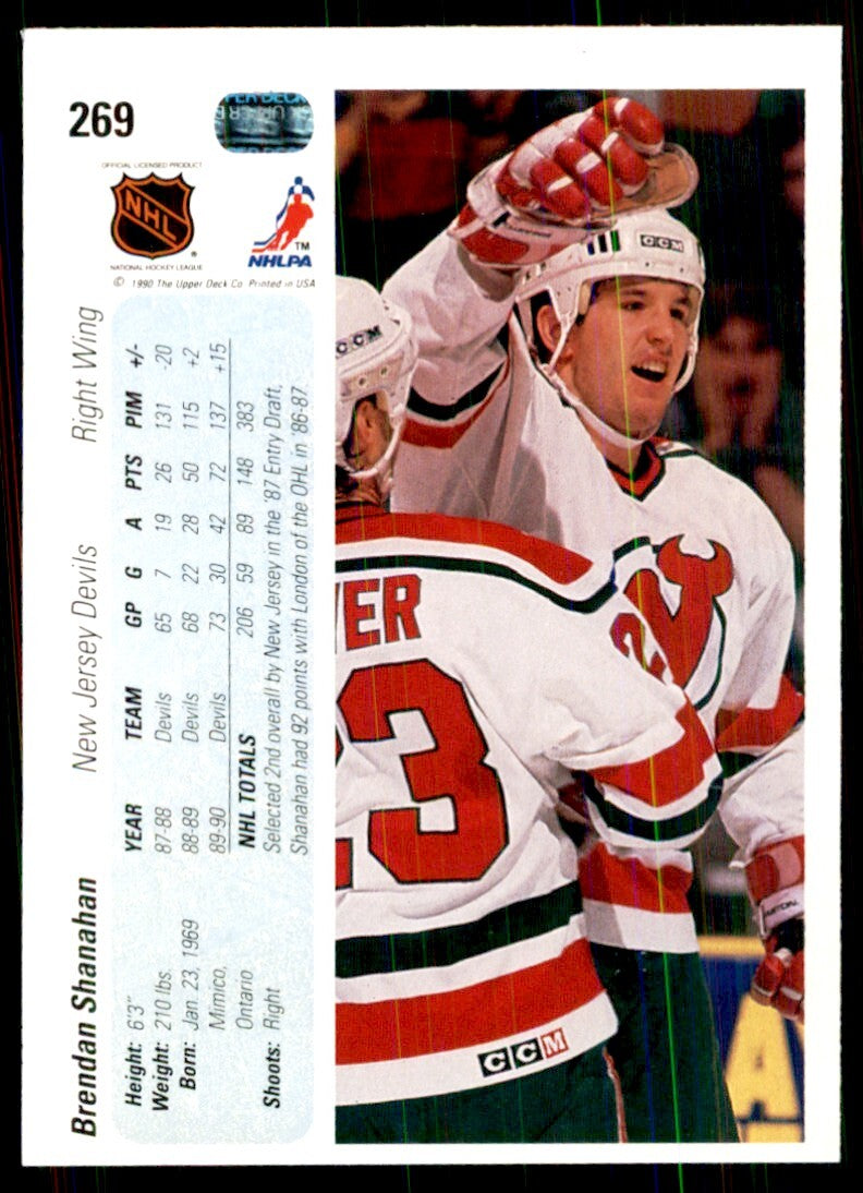 1990-91 Upper Deck Brendan Shanahan Hockey Cards #269