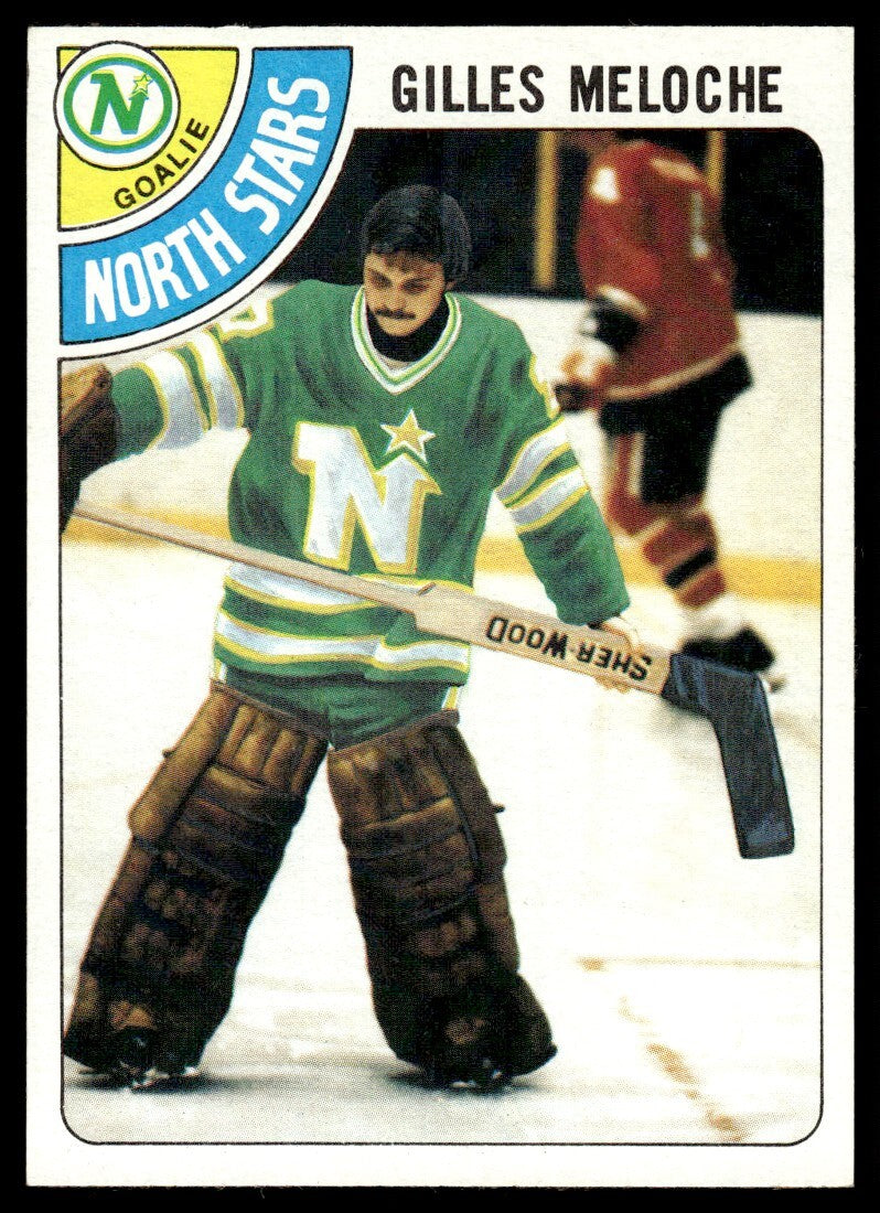 1978-79 Topps Hockey Card Gilles Meloche Minnesota North Stars #28